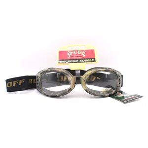 Strike King Off Road Goggles UV 400 Camo Frame Outdoor Sports NEW READ FLAW